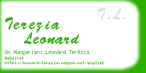 terezia leonard business card